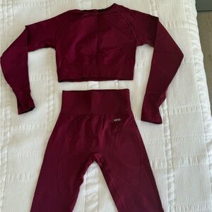 AYBL Deep Red top & leggings